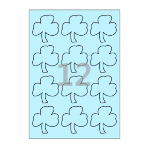 60 x 63.5 (mm) 클로버 SL105B 하늘색 모조지