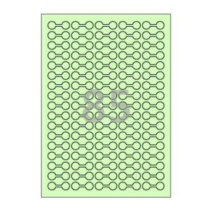 35 x 13 (mm) 아령 SL702G 연녹색 모조지