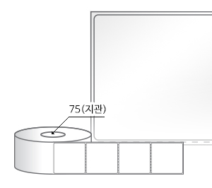 RL6061LG(아트지) 라벨크기: 60 x 61 (mm) , 지관: 75mm [2,000라벨/Roll]