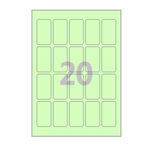 33 x 59 (mm) CL654G 연녹색 모조지