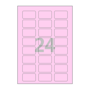 50 x 29 (mm) CL838P 분홍색 모조지
