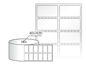 RS040022LG(아트지) 라벨크기: 40 x 22 (mm) , 지관: 40mm [5,000라벨/Roll]