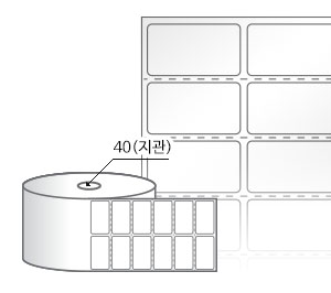 RS040022LG(아트지) 라벨크기: 40 x 22 (mm) , 지관: 40mm [5,000라벨/Roll]