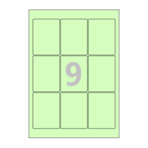 62 x 83 (mm) CL833G 연녹색 모조지