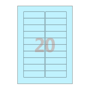 80 x 25 (mm) CL820B 하늘색 모조지