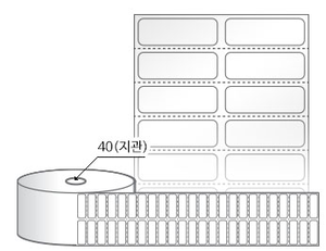 RS030010LG(아트지) 라벨크기: 30 x 10 (mm), 지관: 40mm [12,000라벨/Roll]