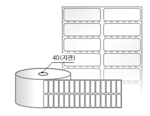 RS035012LG(아트지) 라벨크기: 35 x 12 (mm), 지관: 40mm [10,000라벨/Roll]