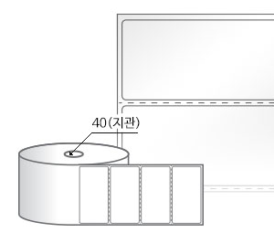 RS8040LG(아트지) 라벨크기: 80 x 40 (mm) , 지관: 40mm [1,500라벨/Roll]