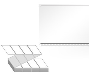 75 x 54 (mm) ZL7554LG 흰색 아트 광택지 [2,000라벨/Box]