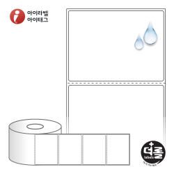 RS8060PPDT (40지관), 흰색(방수) PP 감열지, 80 x 60 (mm) , 지관: 40mm [500라벨/Roll]