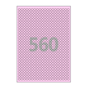Φ8 (mm) 원형 CL460P 분홍색 모조지