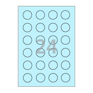 38.1 (mm) 원형 CL546B 하늘색 모조지