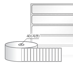 RS6012LG(아트지) 라벨크기: 60 x 12 (mm), 지관: 40mm [5,000라벨/Roll]