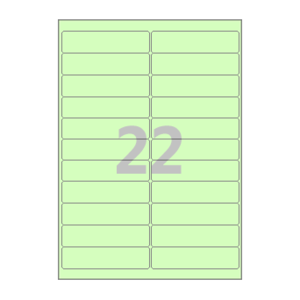 100 x 24.5 (mm) CL522G 연녹색 모조지