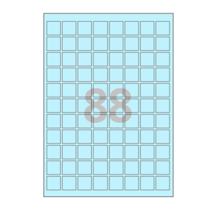 22 x 22 (mm) CL888B 하늘색 모조지