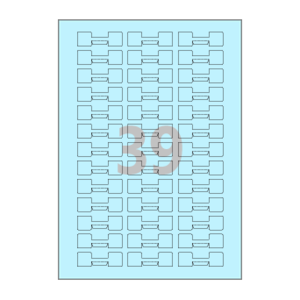 51 x 16 (mm) 사각아령 SL739B 하늘색 모조지
