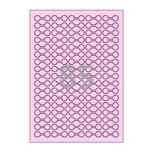 35 x 13 (mm) 아령 SL702P 분홍색 모조지