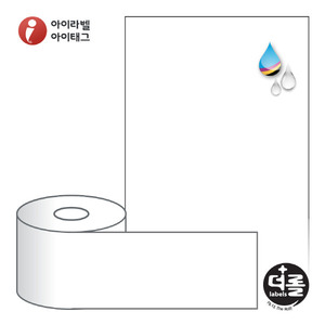 RJ100F30WU (40지관), 흰색 무광 방수 잉크젯, 100mm x 15M [15M / Roll]