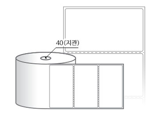 RS11060DT 라벨크기: 110 x 60 (mm) , 지관: 40mm [500라벨/Roll]