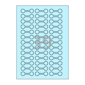 51 x 16 (mm) 아령 SL703B 하늘색 모조지