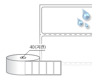 RS6031PP, 흰색(방수) PP, 60 x 31 (mm) , 지관: 40mm [2,000라벨/Roll]