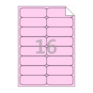 98.8 x 33.67 (mm) RV228P 분홍색 모조 시치미