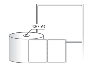 RS10080DT 라벨크기: 100 x 80 (mm) , 지관: 40mm [250라벨/Roll]