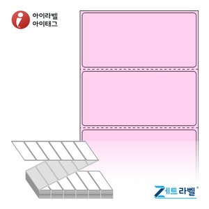 ZL8040PDT, 분홍색 감열지, 80 x 39 (mm) [3,000라벨/Box]