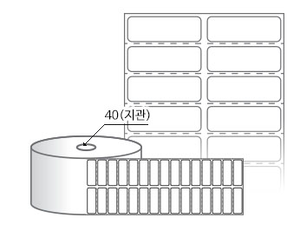 RS035012DT(감열지) 라벨크기: 35 x 12 (mm), 지관: 40mm [5,000라벨/Roll]