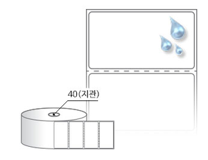 RS6035PP, 흰색(방수) PP, 60 x 35 (mm) , 지관: 40mm [1,500라벨/Roll]