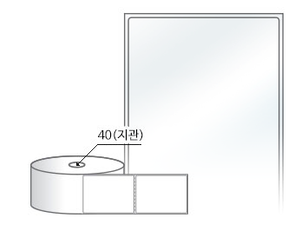 RS6080LT, 투명(방수) PET, 60 x 80 (mm) , 지관: 40mm [500라벨/Roll]