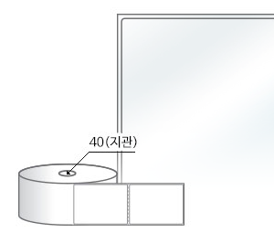 RS6080LT, 투명(방수) PET, 60 x 80 (mm) , 지관: 40mm [500라벨/Roll]