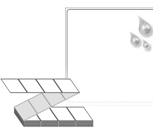 80 x 79 (mm) ZL8080PPDT 흰색(방수) 감열지 [2,000라벨/Box]