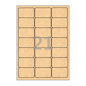 63.8 x 39.97 (mm) CL437KR 갈색 크라프트