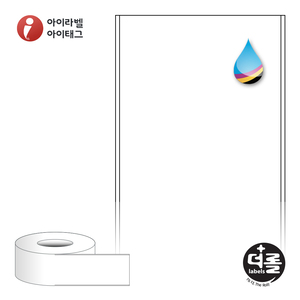 더롤라벨 RK60F60 (75지관), 흰색 모조 잉크젯, 60mm x 60M, 잉크젯 라벨프린터 전용[60M / Roll]