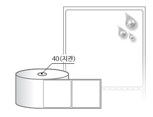 RS8080PPDT 흰색(방수) PP 감열지, 80 x 80 (mm), 지관: 40mm [250라벨/Roll]