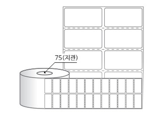 RL045022DT(감열지) 라벨크기: 45 x 22 (mm), 지관: 75mm [12,000라벨/Roll]
