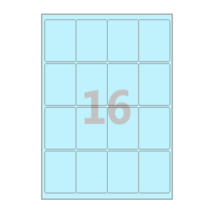 50 x 67 (mm) CL844B 하늘색 모조지