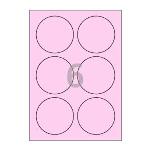 Φ85 (mm) 원형 CL506P 분홍색 모조지