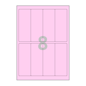 48 x 129.8 (mm) CL642P 분홍색 모조지