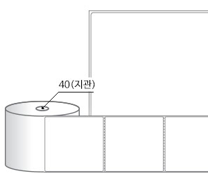 RS100107DT(감열지) 라벨크기: 100 x 107 (mm), 지관: 40mm [250라벨/Roll]