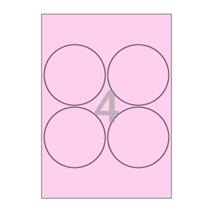 Φ98 (mm) 원형 CL504P 분홍색 모조지