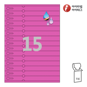 아이태그 TLT0151PQ, 분홍색 방수 프리미엄, 210 x 19 (mm), 잉크젯, 레이저 프린터 겸용