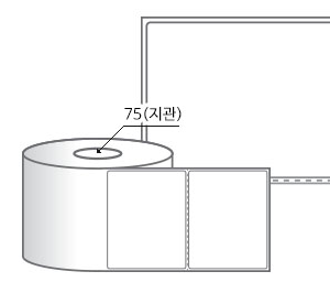 RL10080DT 라벨크기: 100 x 80 (mm) , 지관: 75mm [1,000라벨/Roll]