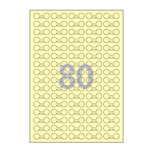 35 x 13 (mm) 아령 SL780Y 연노란색 모조지