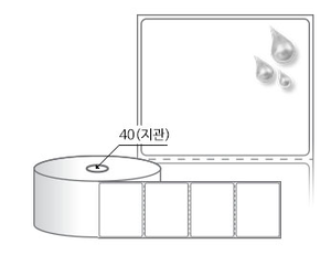 RS6552PPDT 흰색(방수) PP 감열지, 65 x 52 (mm), 지관: 40mm [500라벨/Roll]