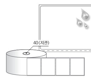 RS6552PPDT 흰색(방수) PP 감열지, 65 x 52 (mm), 지관: 40mm [500라벨/Roll]