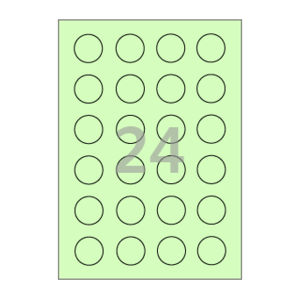 38.1 (mm) 원형 CL546G 연녹색 모조지