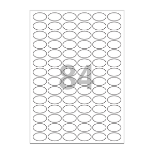 30 x 18 (mm) 타원형 OL584 흰색모조지