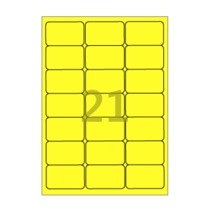 63.8 x 39.97 (mm) CL437TY 노란색 모조지